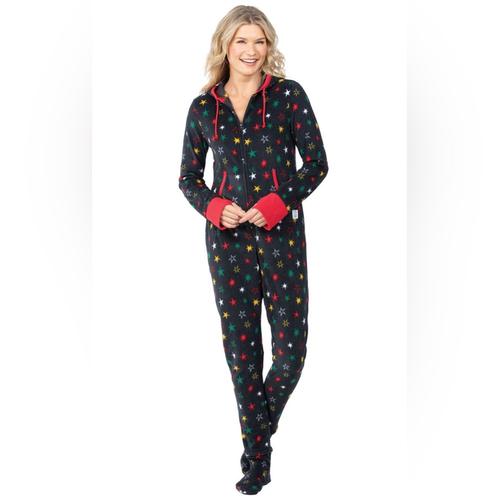 Pajamagram | Woman’s Celebration Hoodie| Footie Onesie | Size Medium | New